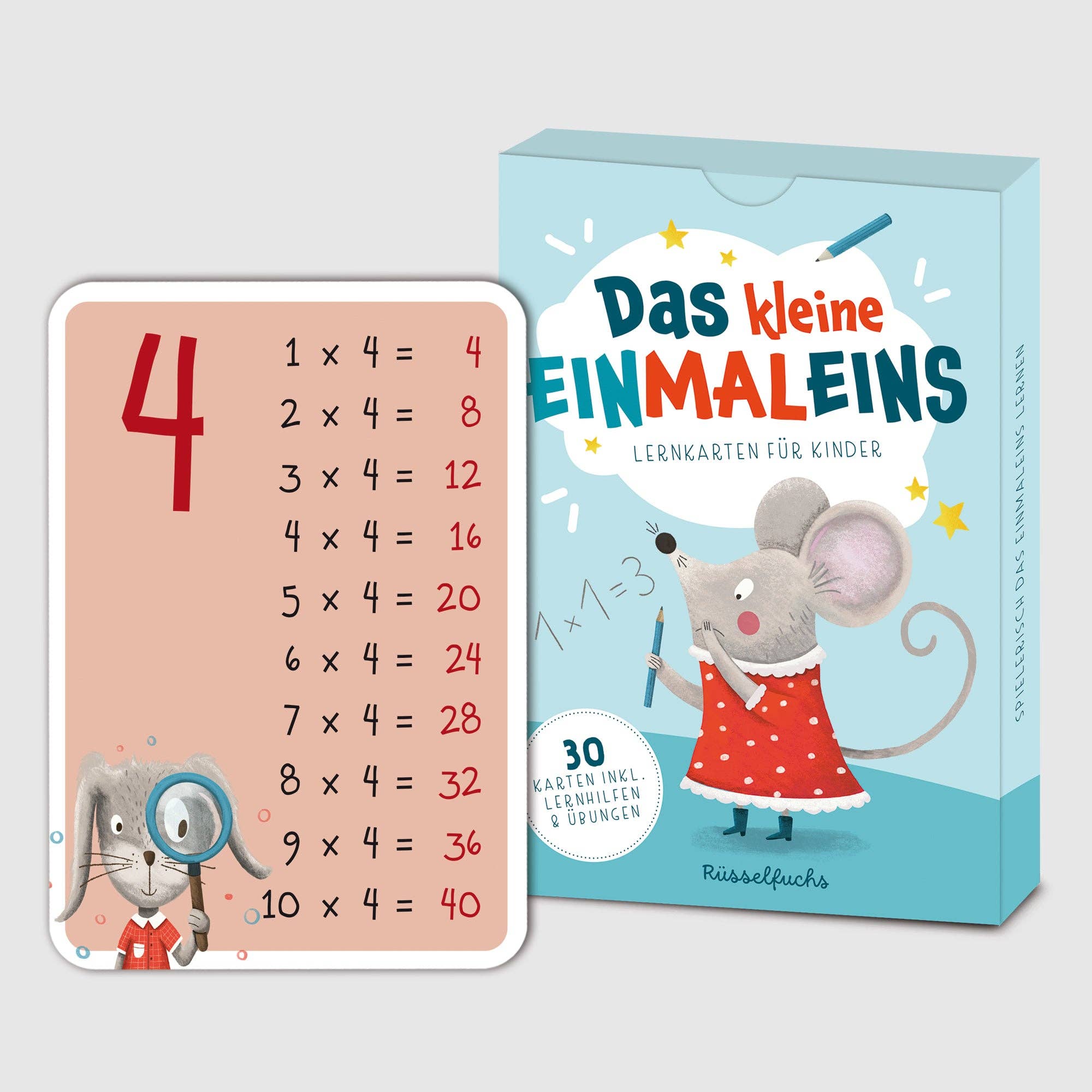 Einmaleinskarten mit Zahlenreihen 1-10 inkl. Lerntipps & Übungen "Das kleine Einmaleins" - Made in Deutschland - NEU &  OVP