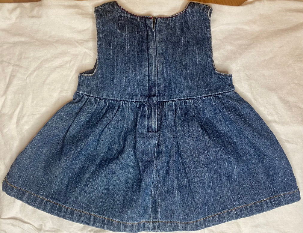 GUESS - Jeans-Kleid mit Stickerei - blau  -  Babys - Gr. 62/68 - neuwertig