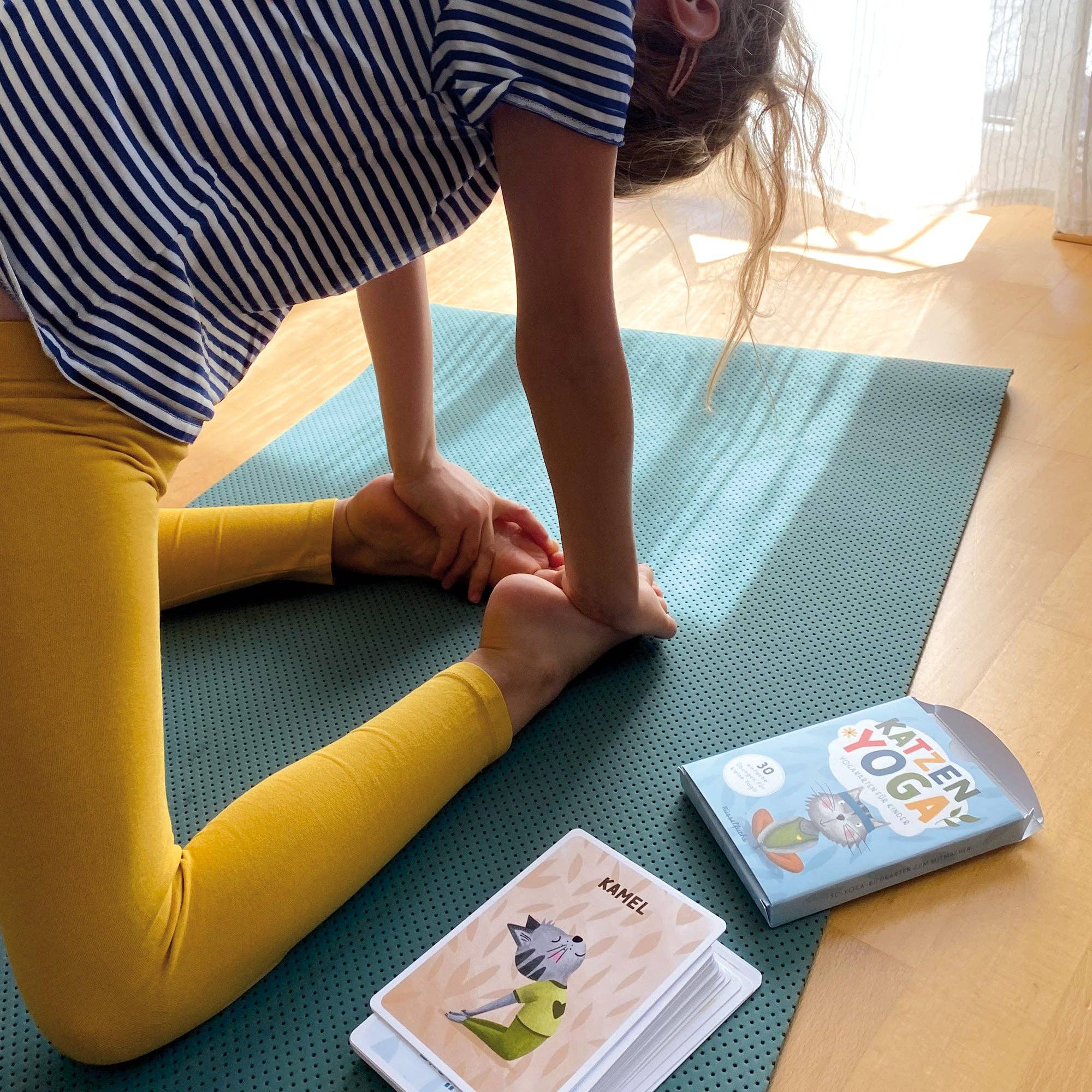Kinderyoga Karten mit Katzen "Katzenyoga" - Made in Deutschland - NEU & OVP