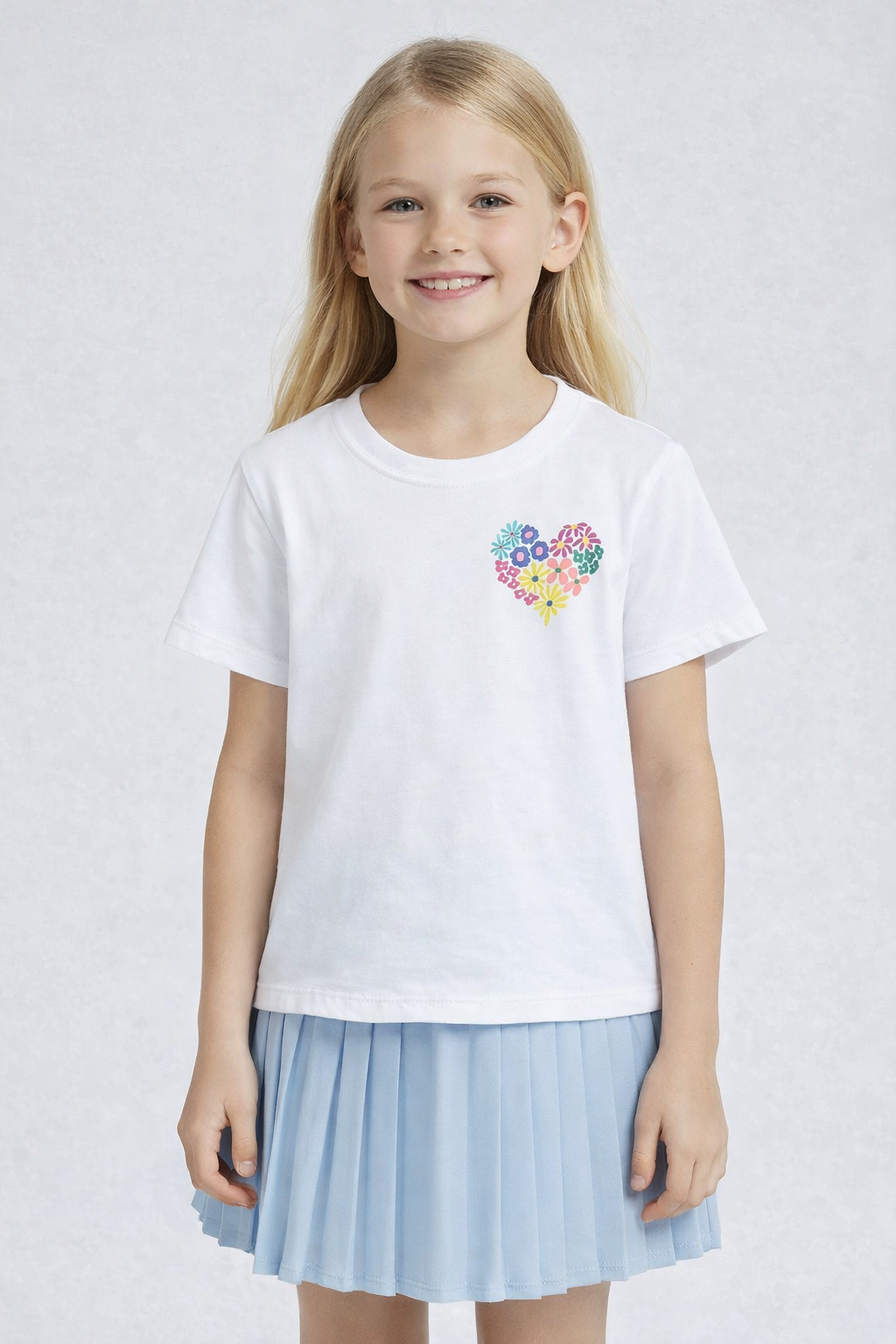MINI MIGNON PARIS Mädchen T-Shirt weiß mit Druck - Gr. 104 - 164 -  Made in Italy - Neu mit Etikett