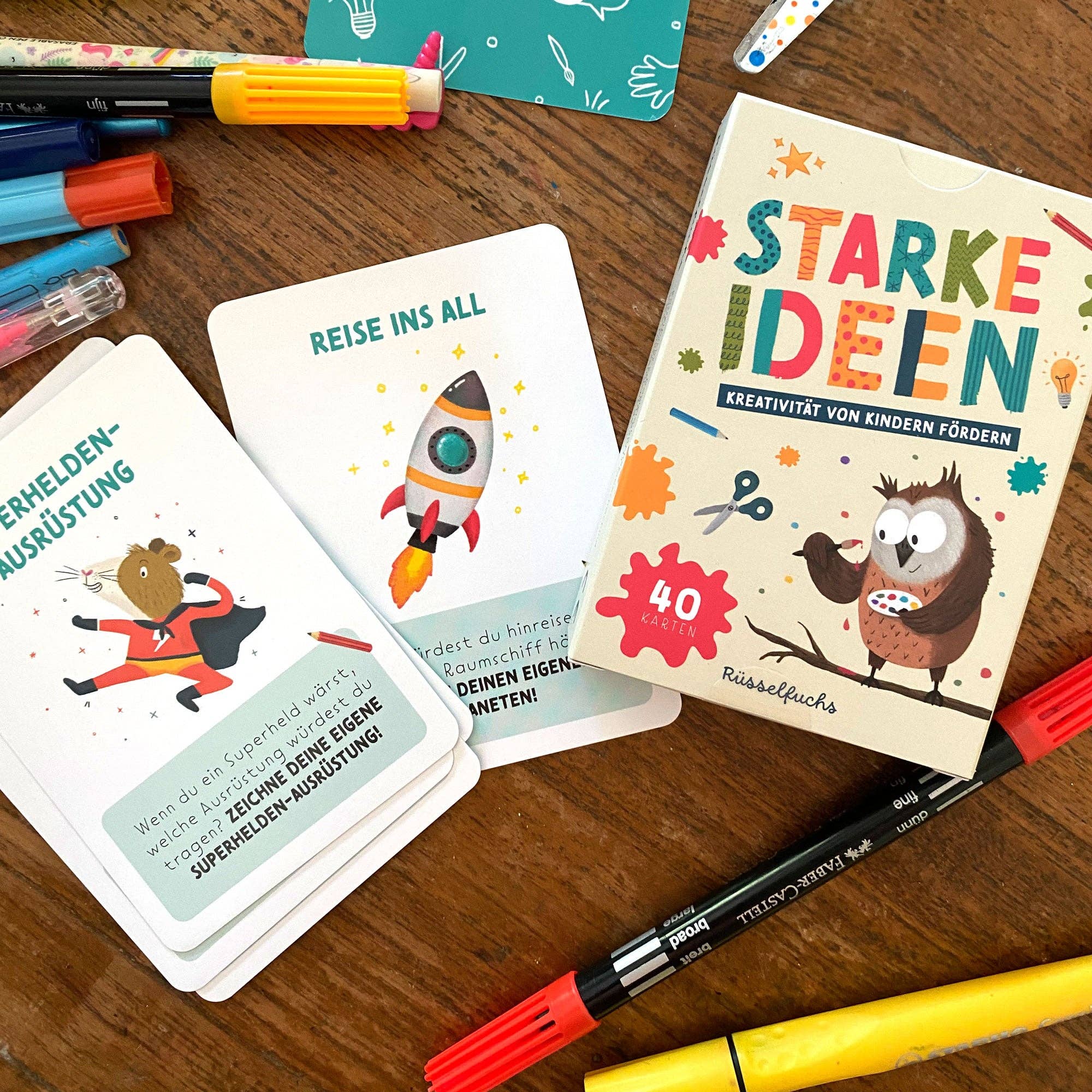 Kreativitätskarten Kinder Spiel Starke Ideen kreative Impulse Malen Zeichnen Basteln