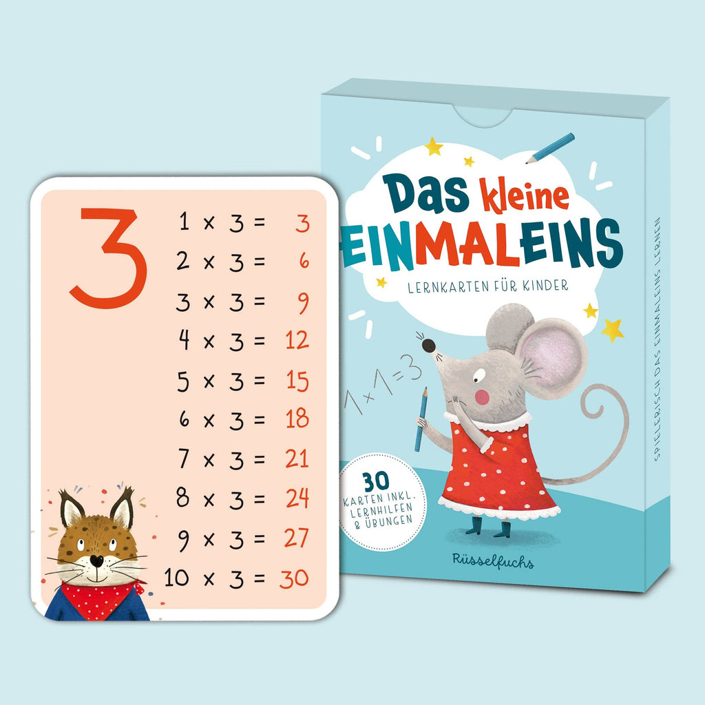 Einmaleinskarten mit Zahlenreihen 1-10 inkl. Lerntipps & Übungen "Das kleine Einmaleins" - Made in Deutschland - NEU &  OVP
