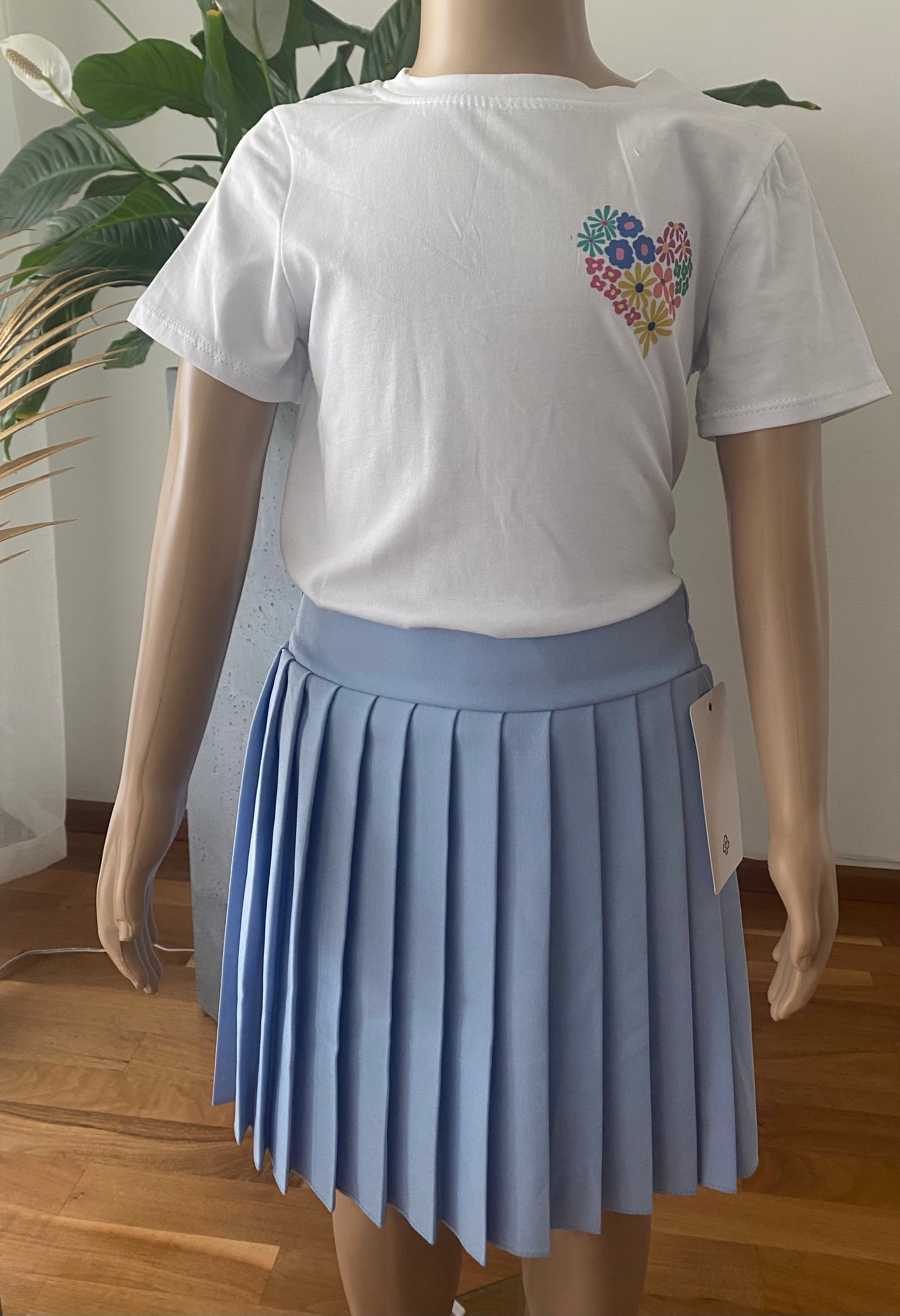 MINI MIGNON PARIS Mädchen T-Shirt weiß mit Druck - Gr. 104 - 164 -  Made in Italy - Neu mit Etikett