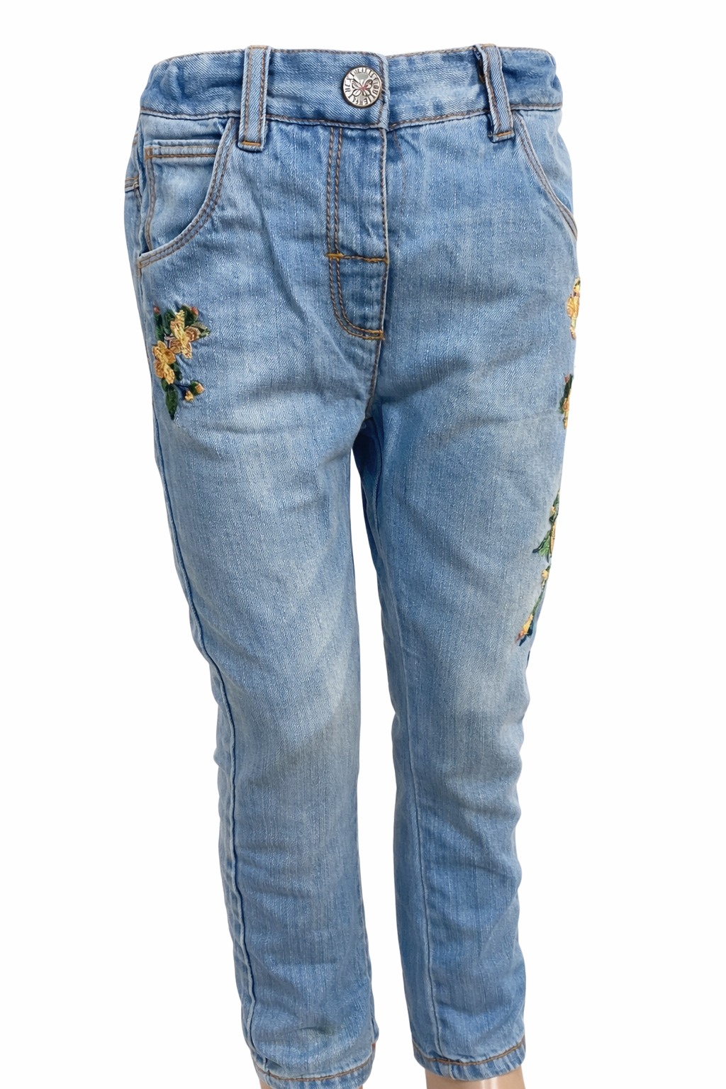 NEXT - Jeans - mit Bestickung - hellblau - Mädchen - Gr. 110 - neuwertig
