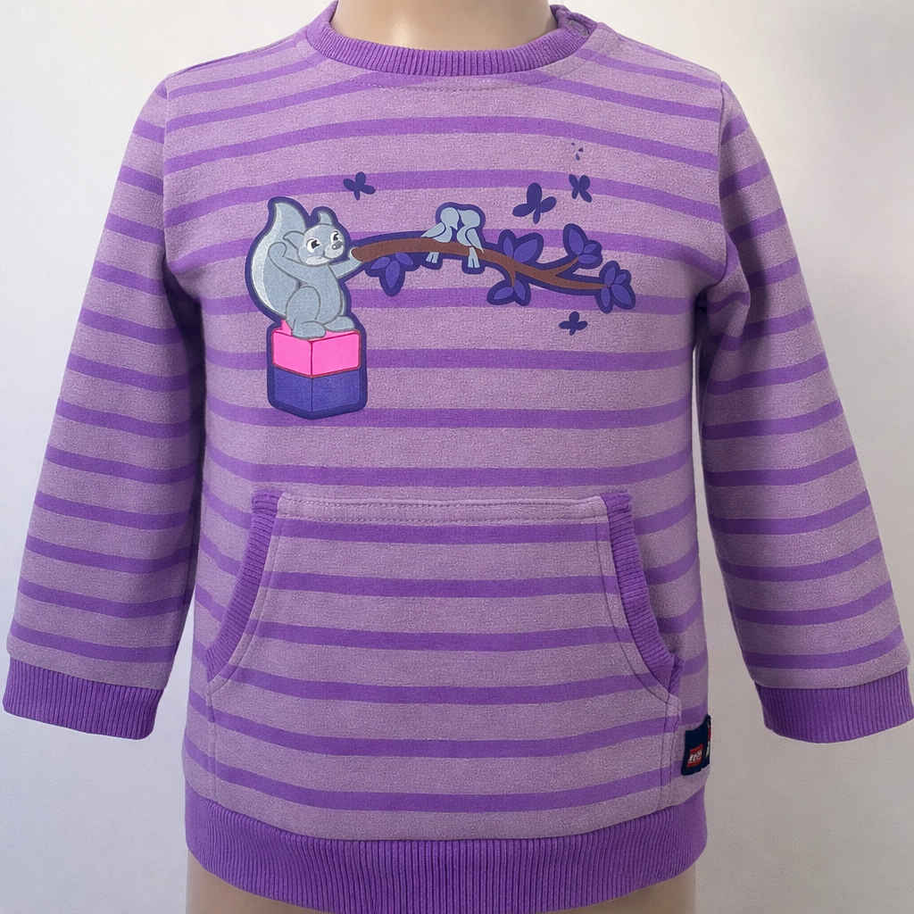 LEGO WEAR - Hoodie/Sweater/Pullover - lila mit Druck - Mädchen - Gr. 86 - sehr gut