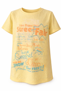 TomTailor - T-Shirt mit Druck & Stickerei - gelb - Gr. 116 - Neu mit Etikett