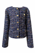 GUESS - Mädchen Tweed Jacke - marineblau  Gr. 146/152 - neuwertig