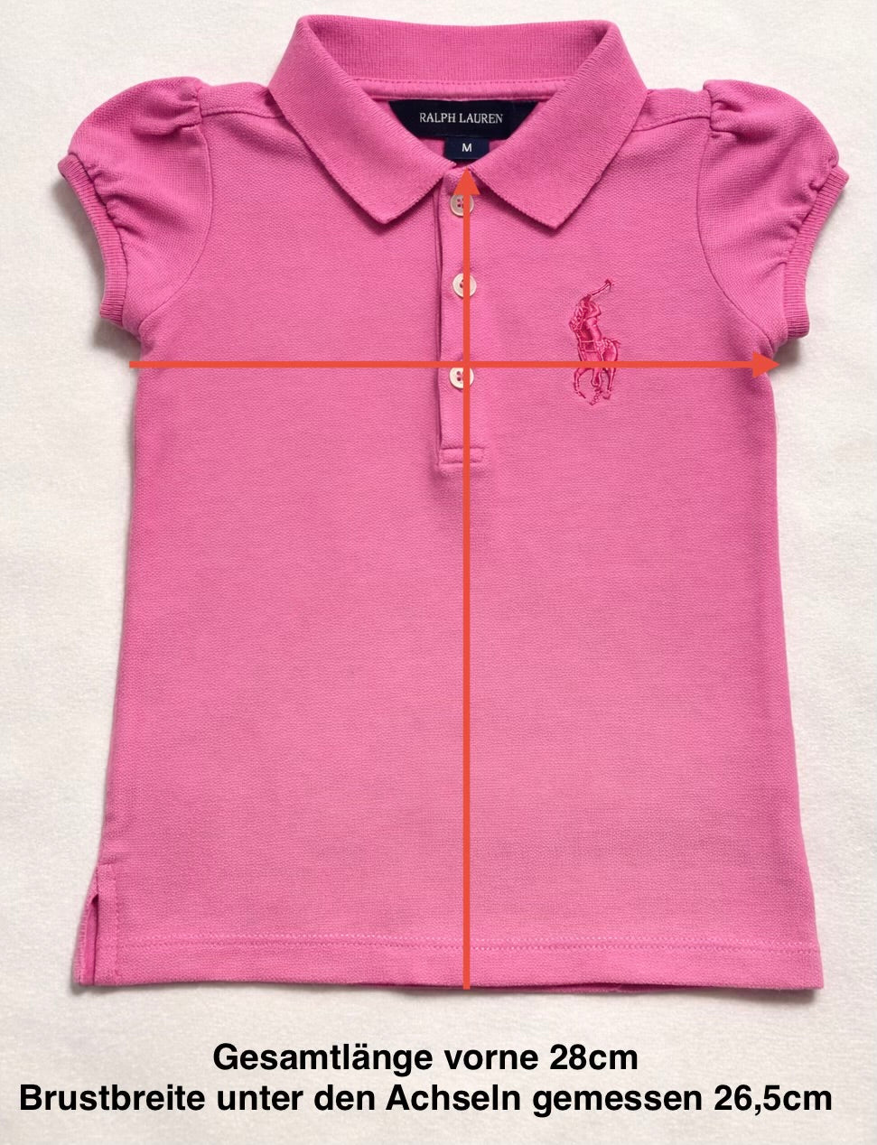 Original Ralph Lauren - Poloshirt - Pink Big Pony - Mädchen - Gr. 80 - sehr gut