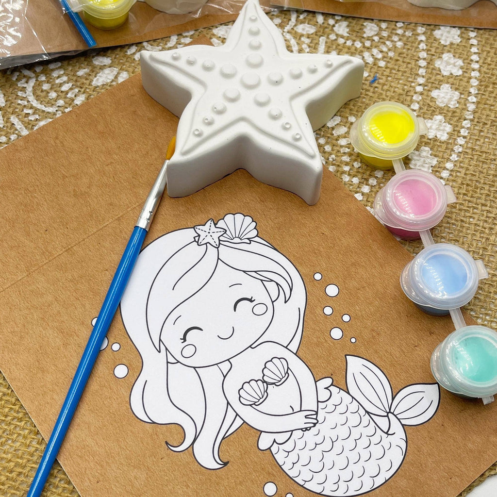 Kindergeburtstag Malset Ozean-Freunde mit Pinsel & Farben - Handmade - Neu & OVP