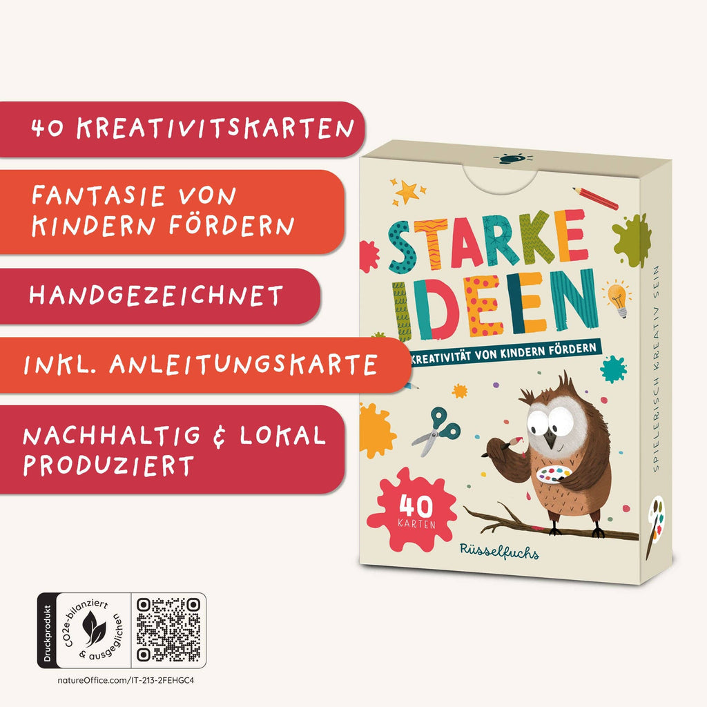 Kreativkarte Kinder Superhelden Ausrüstung zeichnen kreative Aufgabe Kinder