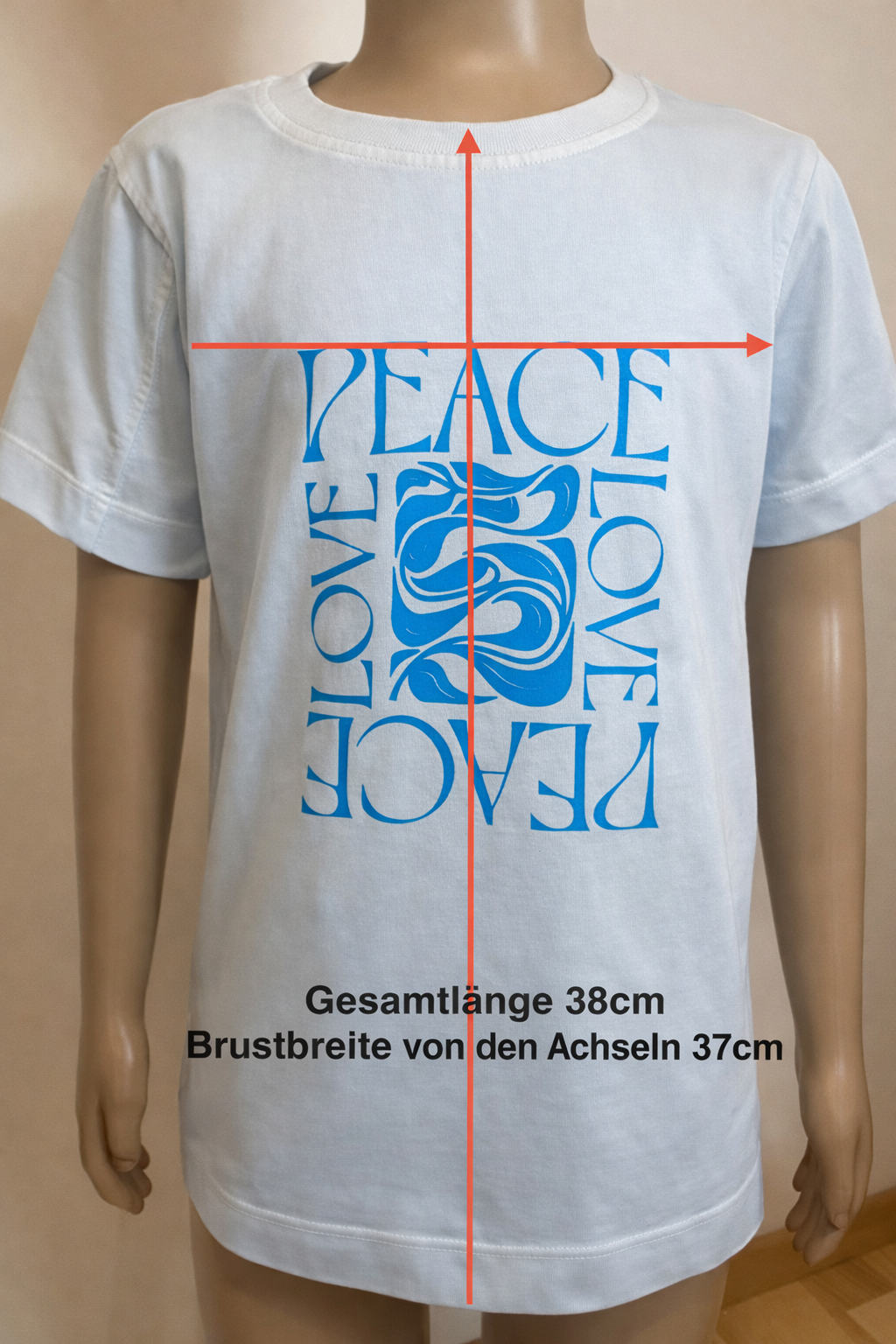 Marc O’Polo - T-Shirt - mit Print - hellblau Gr. 128 / 134 - neuwertig