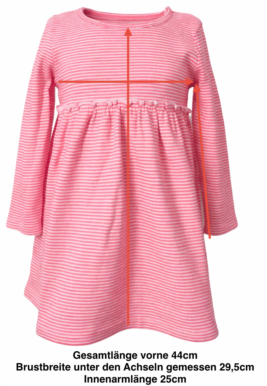 Tom Tailor - Kleid - rosa gestreift - Mädchen - Gr. 92 - neuwertig