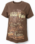Tom Tailor T-Shirt mit Print & Stickerei braun Gr. 116 - Neu mit Etikett