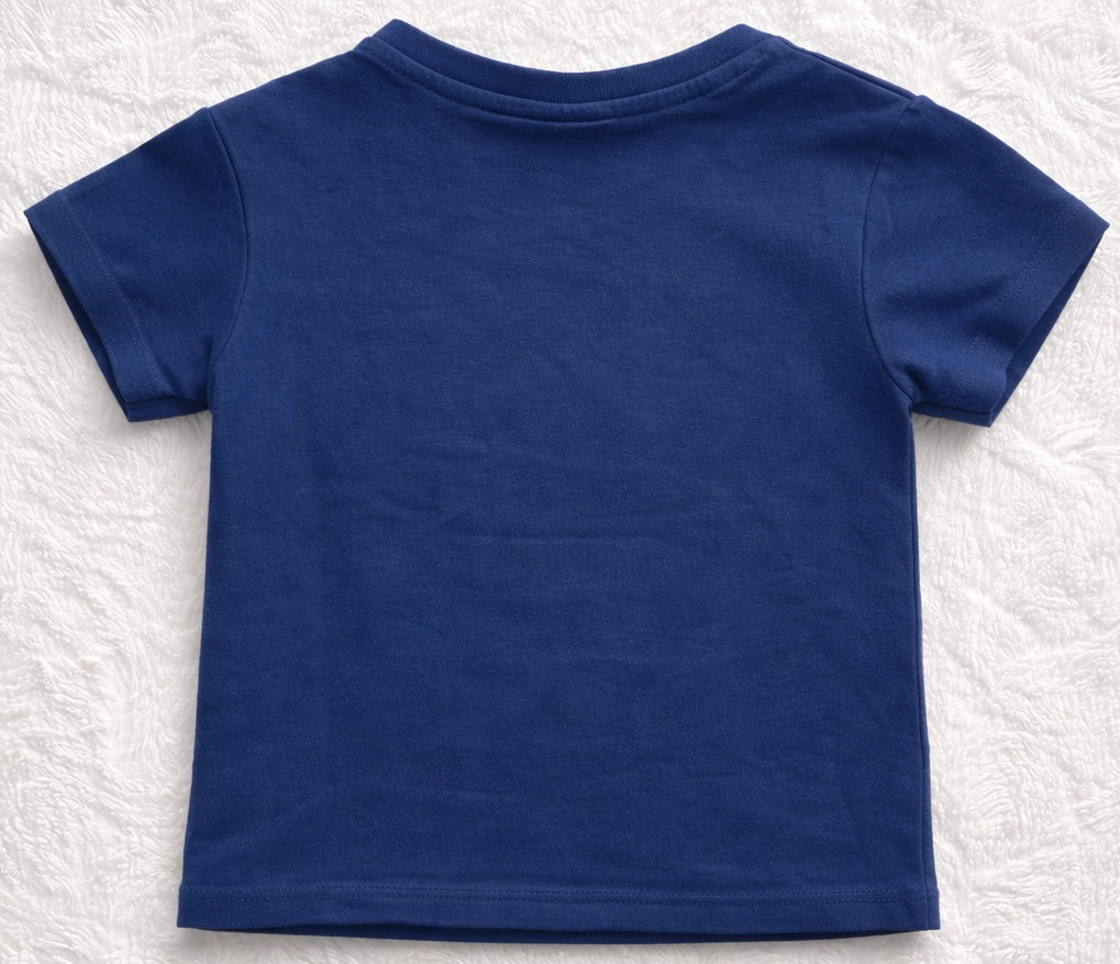 Salt and Pepper - T-Shirt mit Stickerei - dunkelblau Gr. 80 - sehr gut
