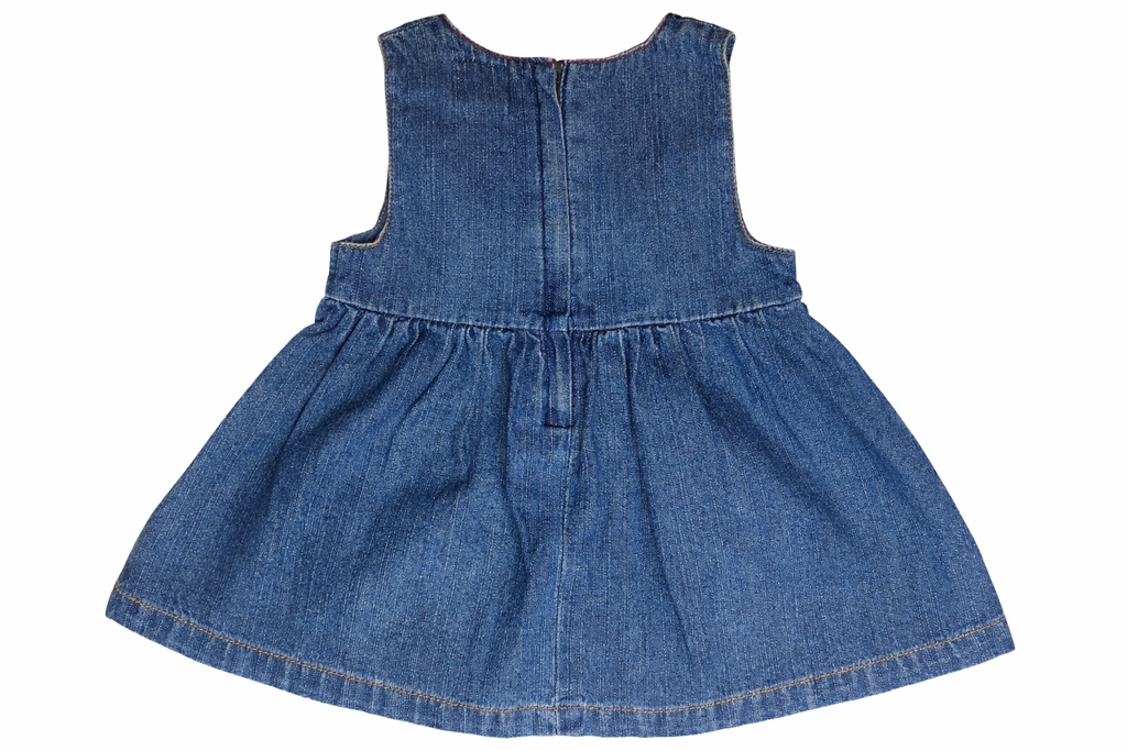 GUESS - Jeans-Kleid mit Stickerei - blau  -  Babys - Gr. 62/68 - neuwertig