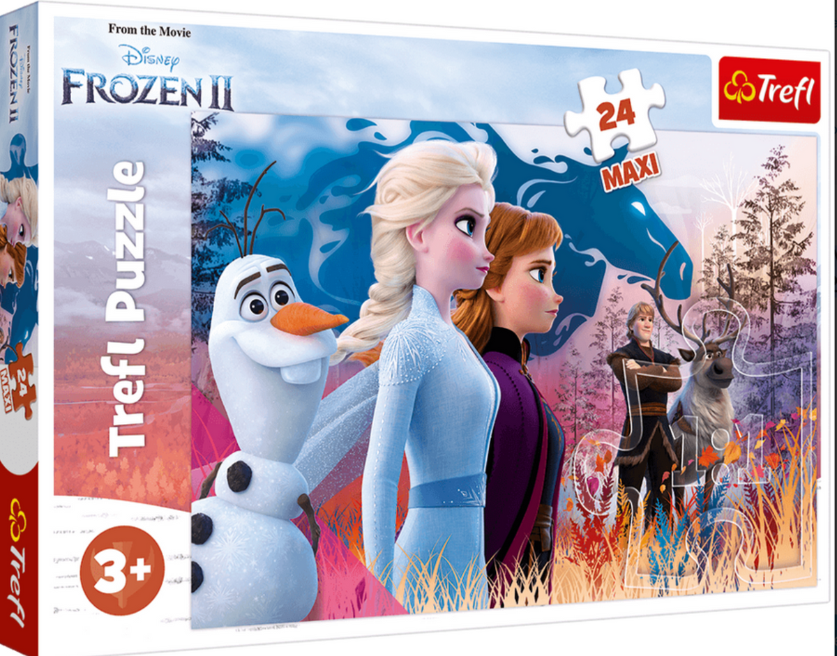 Disney Frozen II Maxi-Puzzle mit 24 Teilen von Trefl mit Elsa, Anna, Olaf und Freunden