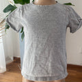 Graues H&M Kinder T-Shirt Größe 92, kurzarm Basic Shirt aus Baumwolle, schlicht und bequem für Mädchen