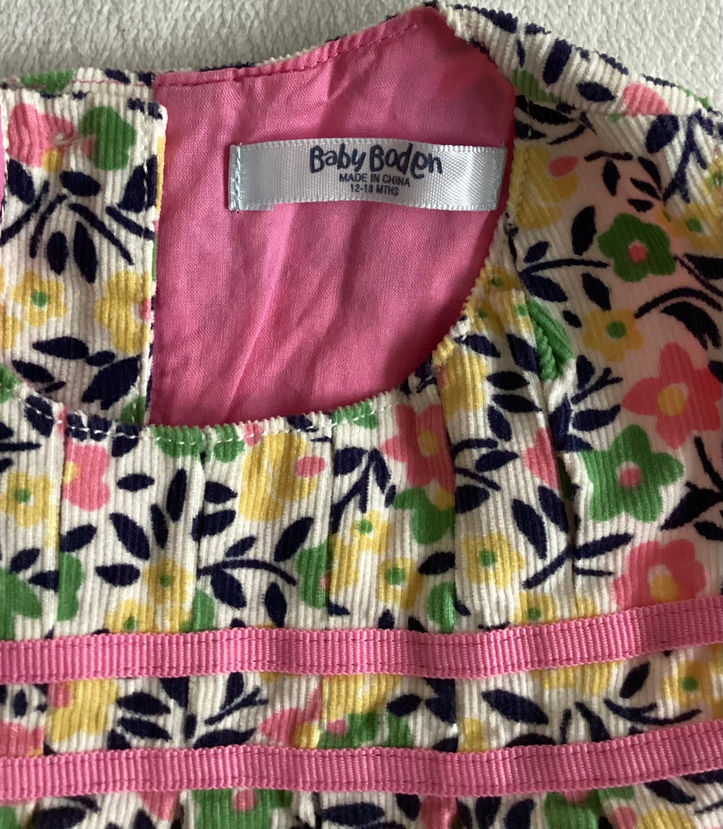 BABY BODEN Kleid  mit Muster Mädchen bunt Gr. 80 - neuwertig