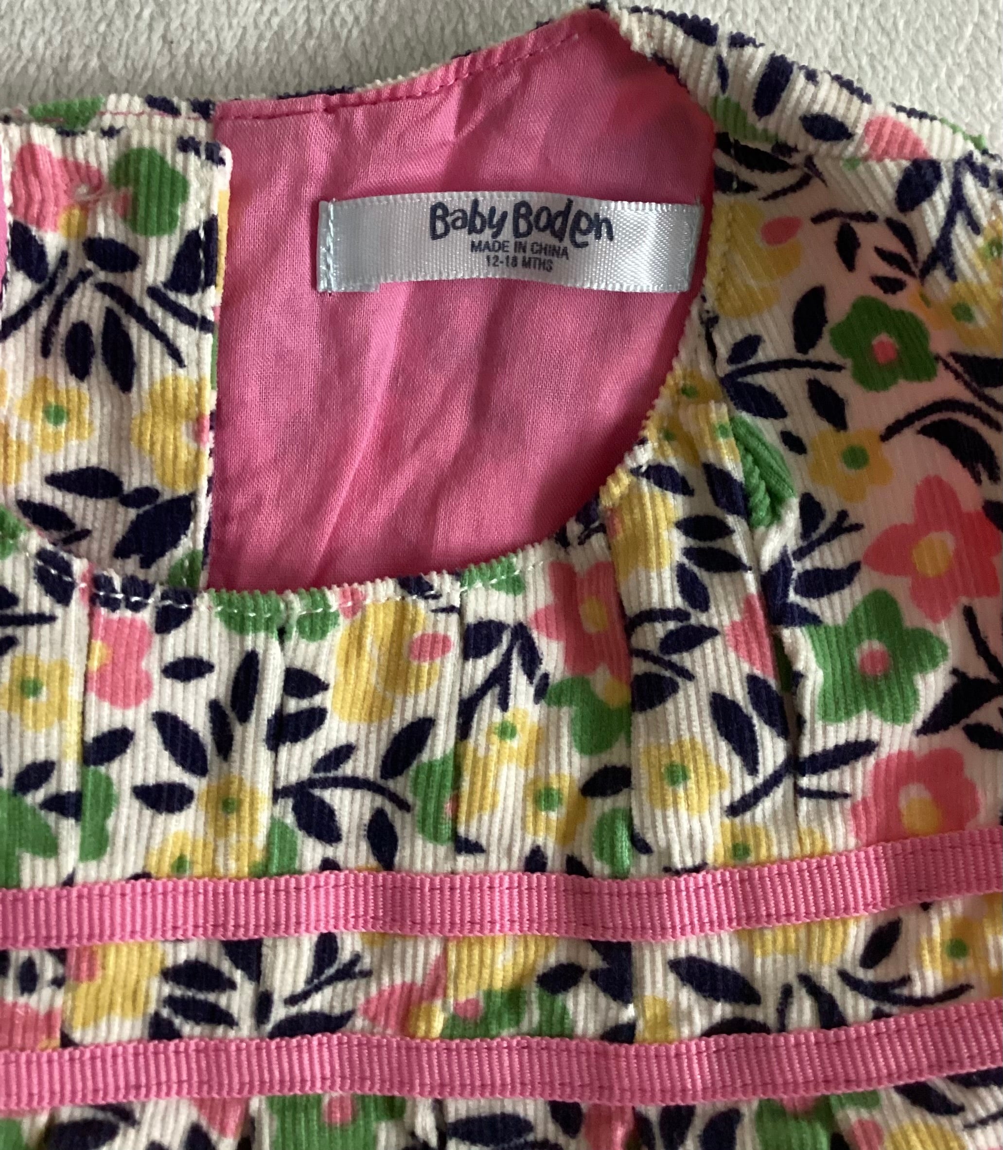 BABY BODEN Kleid  mit Muster Mädchen bunt Gr. 80 - neuwertig