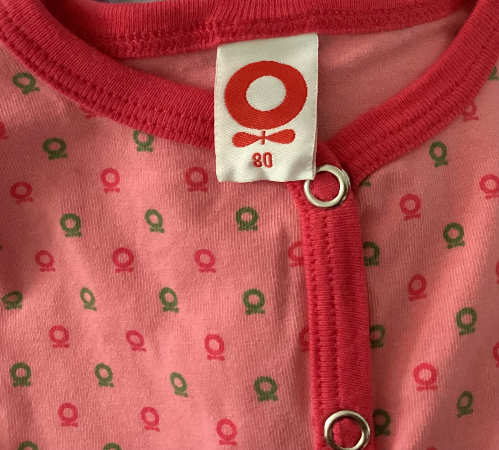 KATVIG - Strampler - mit Muster - Mädchen - rosa Gr. 80 - neuwertig