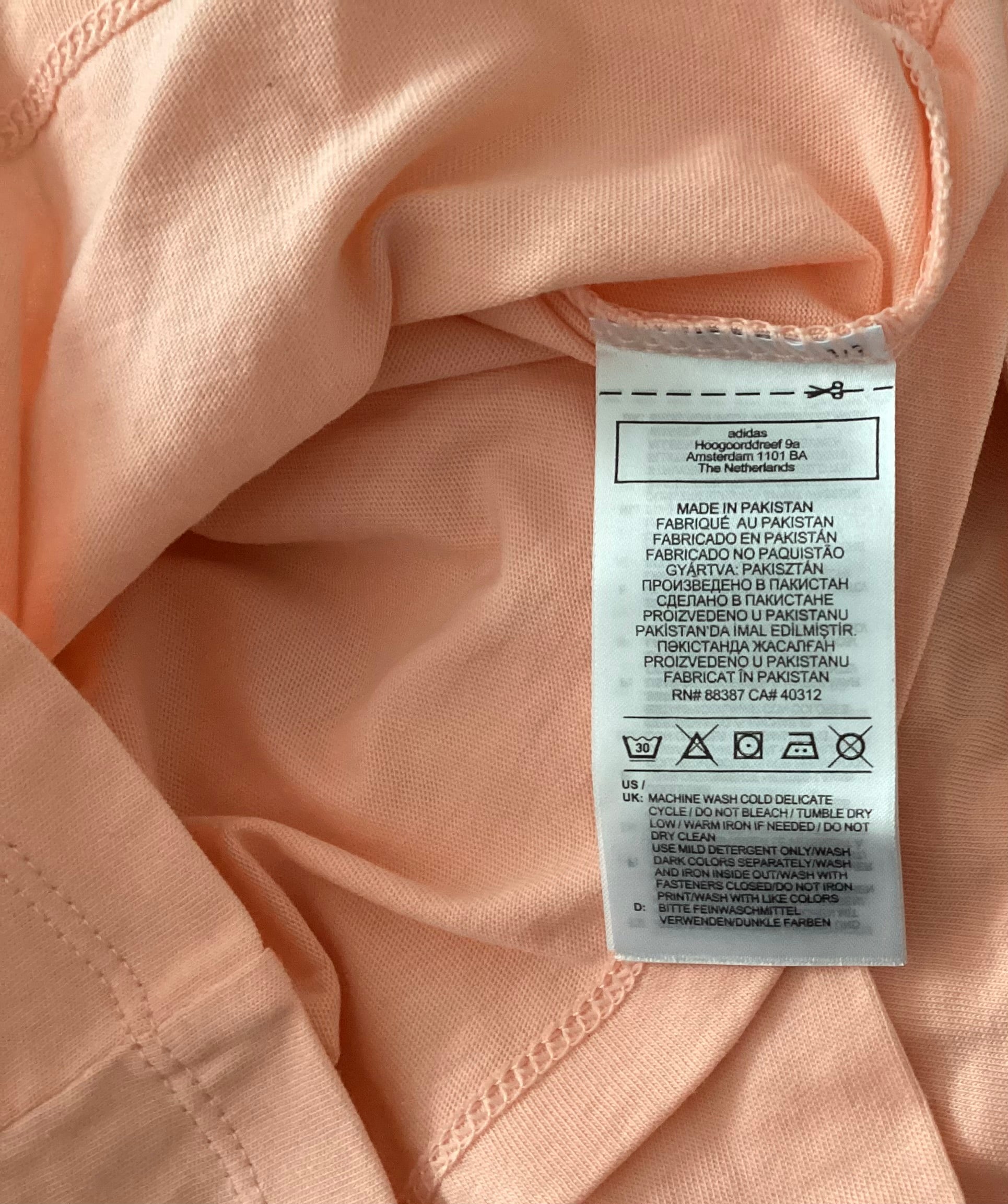 ADIDAS Originals - T-Shirt mit Druck - orange Gr. 80 - Neu - mit Etikett