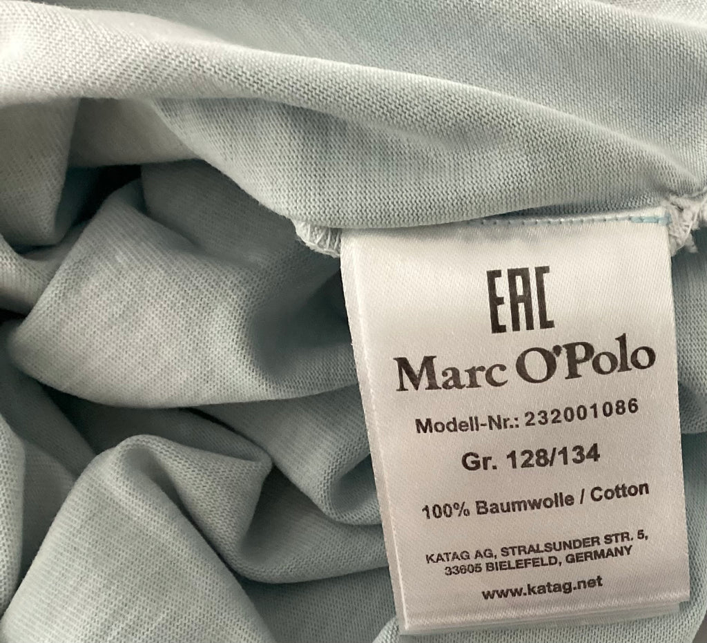 Marc O’Polo - T-Shirt - mit Print - hellblau Gr. 128 / 134 - neuwertig