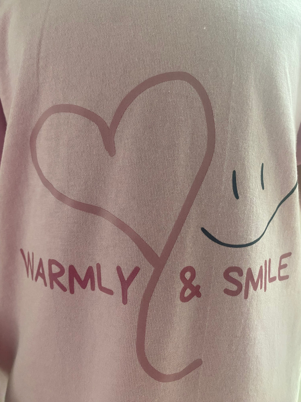 Mädchen T-Shirt „warmly & smile“ - hellrosa - NEU