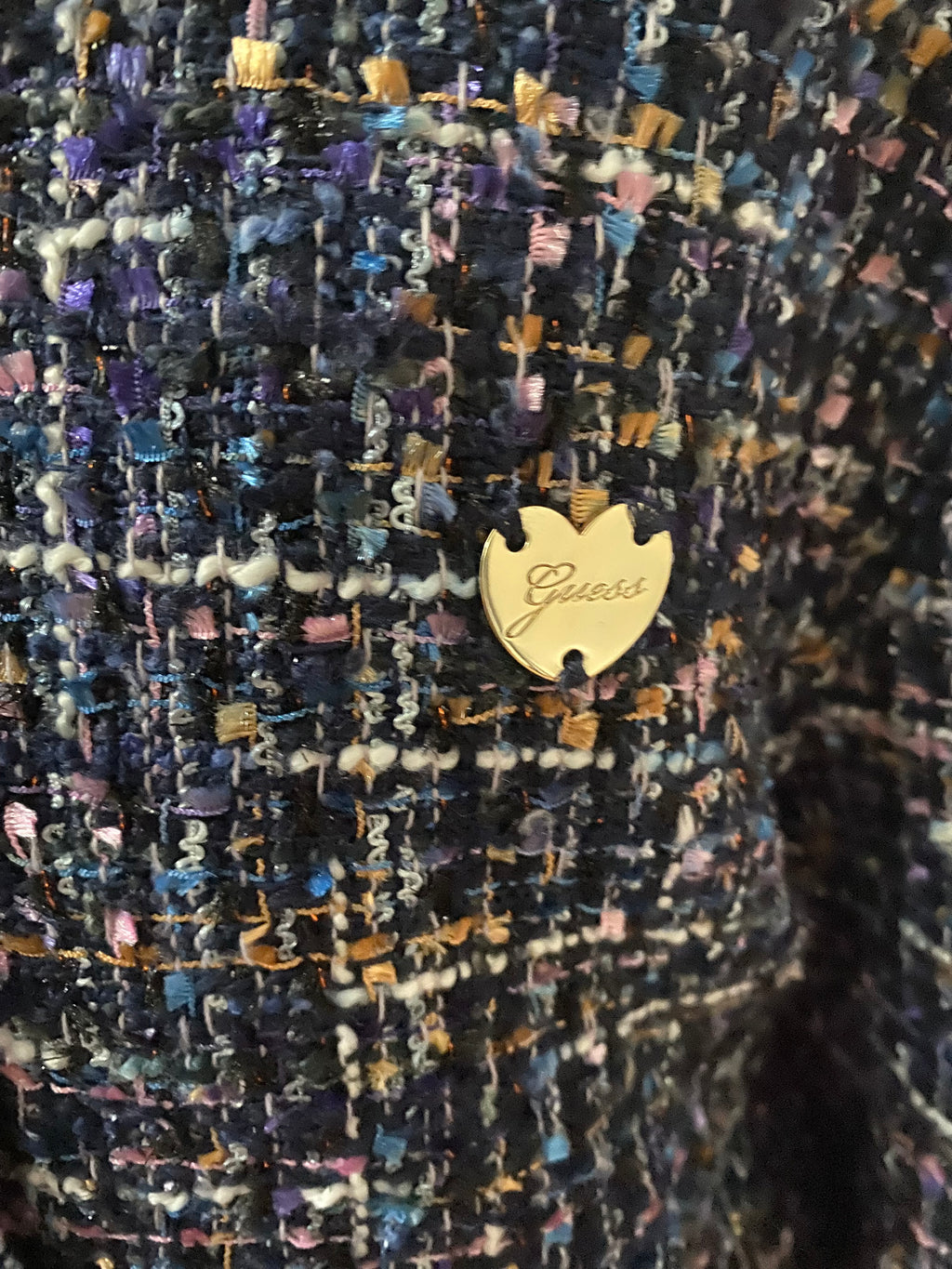 GUESS - Mädchen Tweed Jacke - marineblau  Gr. 146/152 - neuwertig