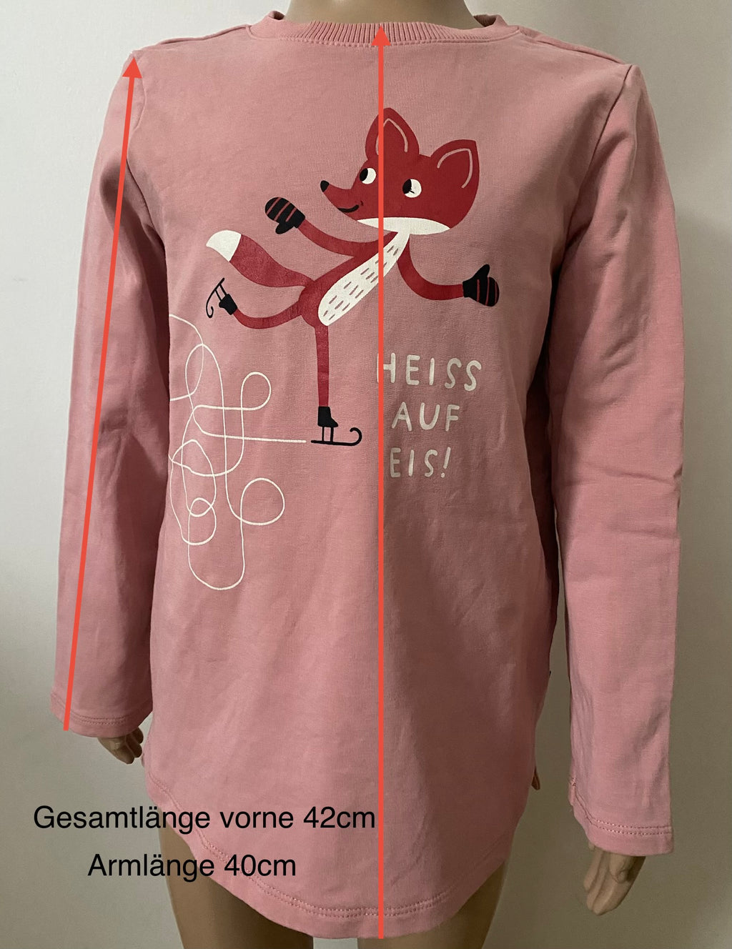 Jako-o - LA Shirt - mit Druck - alt-rosa - Mädchen -  Gr. 116 - neuwertig