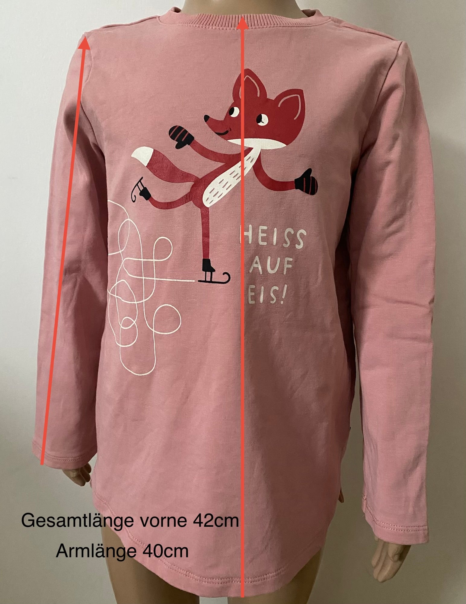 Jako-o - LA Shirt - mit Druck - alt-rosa - Mädchen -  Gr. 116 - neuwertig