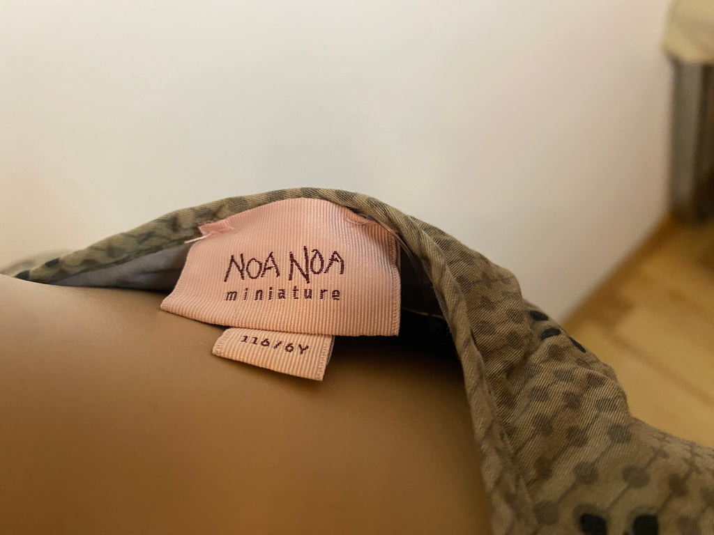 Noa Noa - Kleid - Vintage mit Muster - grün - Mädchen - Gr. 116 - neuwertig