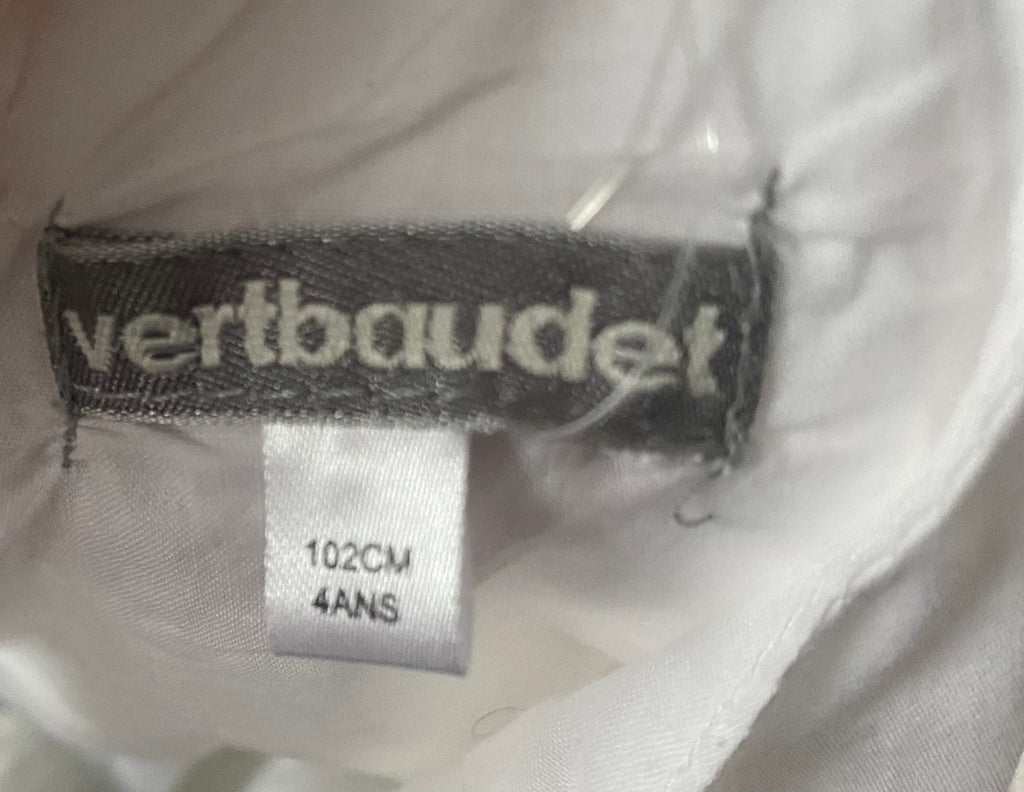Vertbaudet - Kleid (festlich) - weiß - Mädchen - Gr. 98 - neuwertig