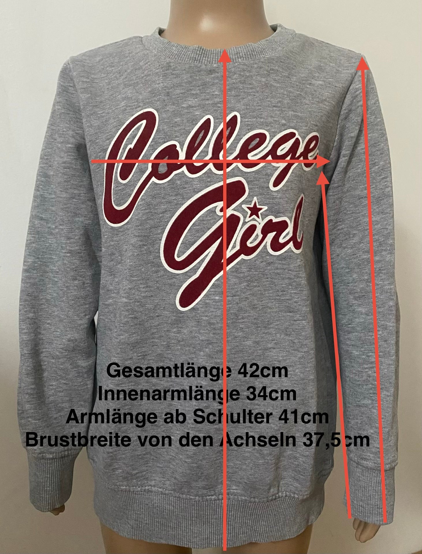 Topolino - Sweater/Pullover - hellgrau mit Druck - Gr. 122 - neuwertig