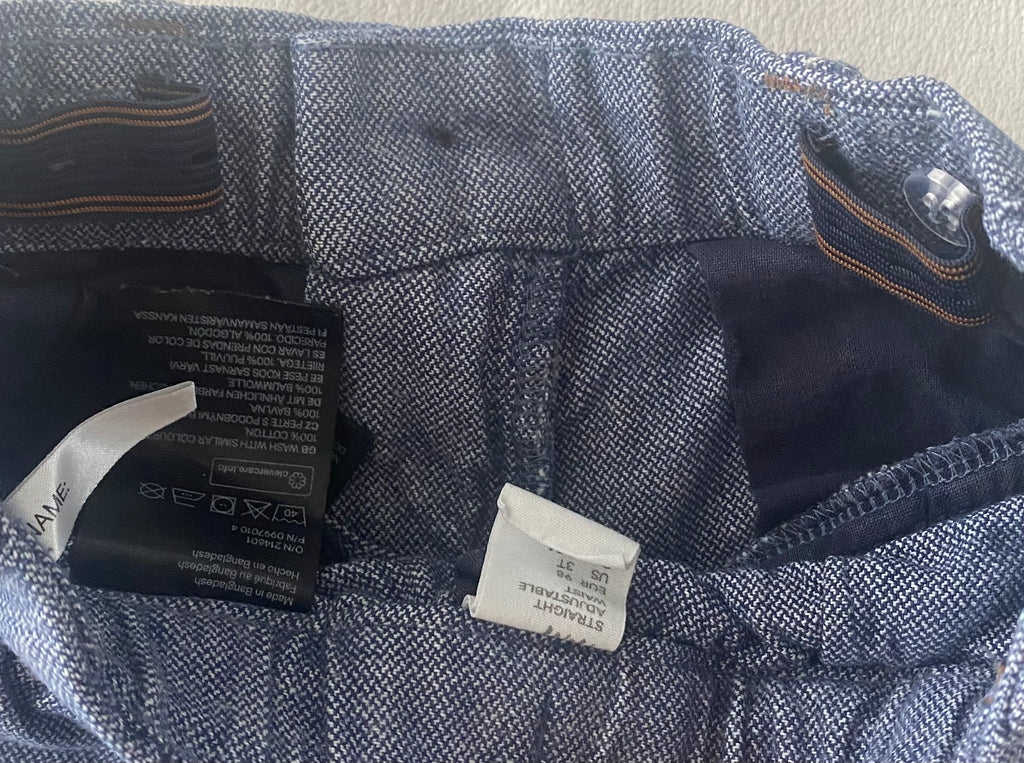 Kinder Hose grau Detail Innenbund verstellbar Label Größe 98