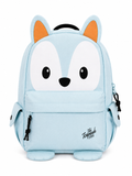 Hellblauer Icepeak Kinder-Rucksack mit niedlichem Fuchs-Gesicht, Öhrchen, Fronttasche und Pfoten