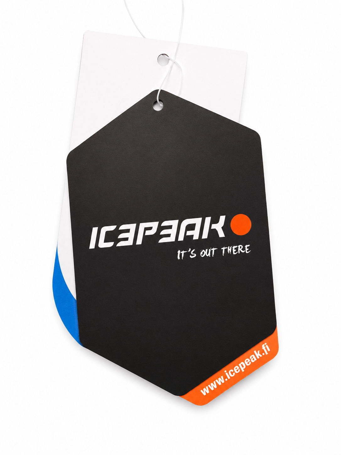 Icepeak Markenetikett am hellblauen Kinder-Rucksack