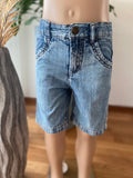 Impidimpi Jungen Jeansshorts hellblau Größe 86/92 Vorderseite getragen bequeme Kinder Denim Shorts Sommer