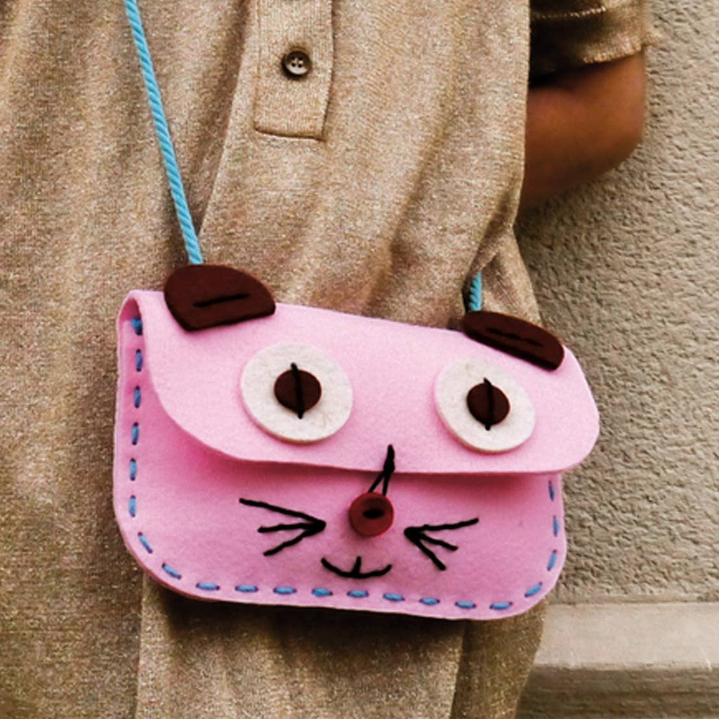 Kinder DIY Filz Tasche Katze Umhängetasche Bastelset