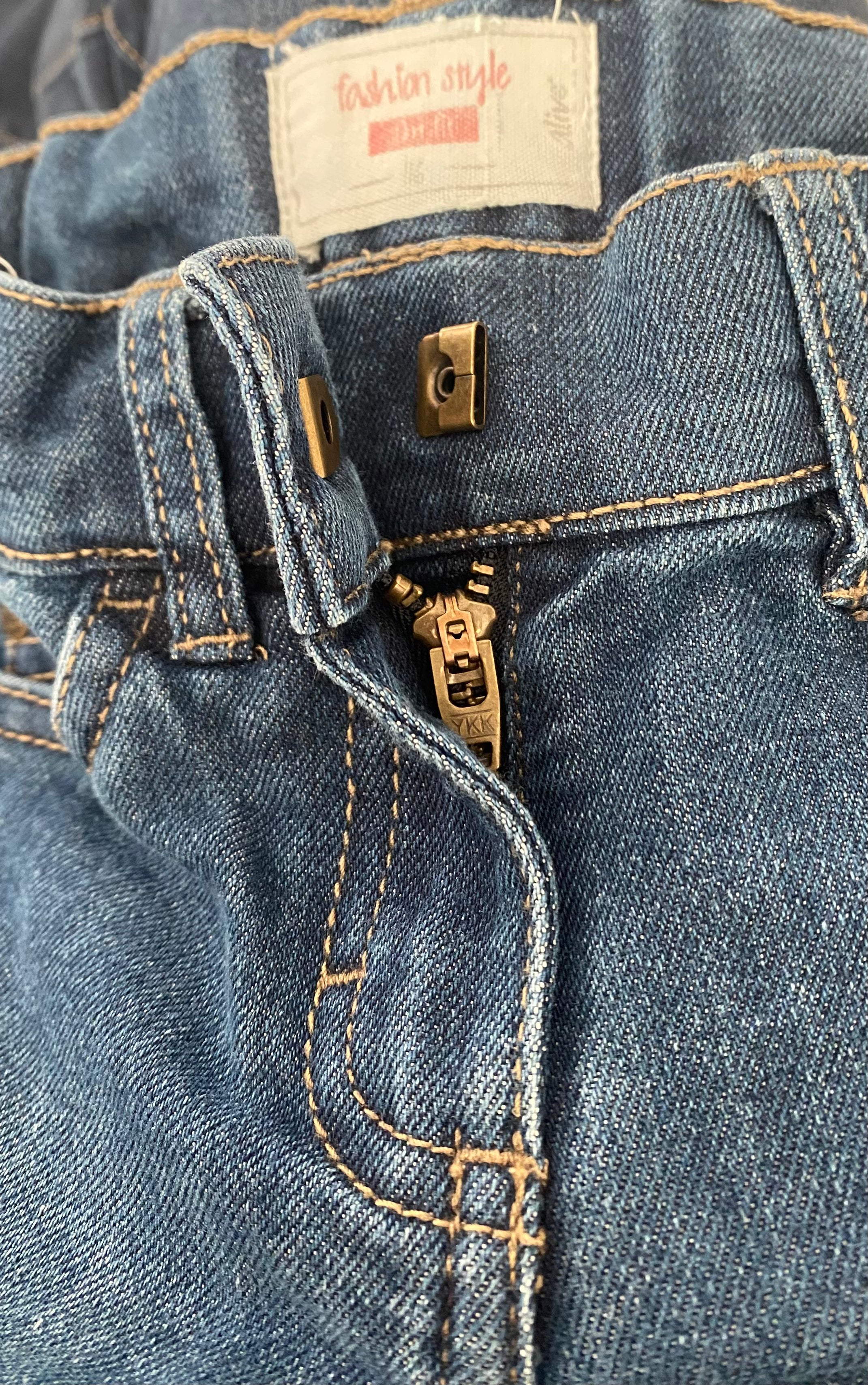 Fashion Style Mädchen Jeans dunkelblau slim fit Gr. 116 - gut