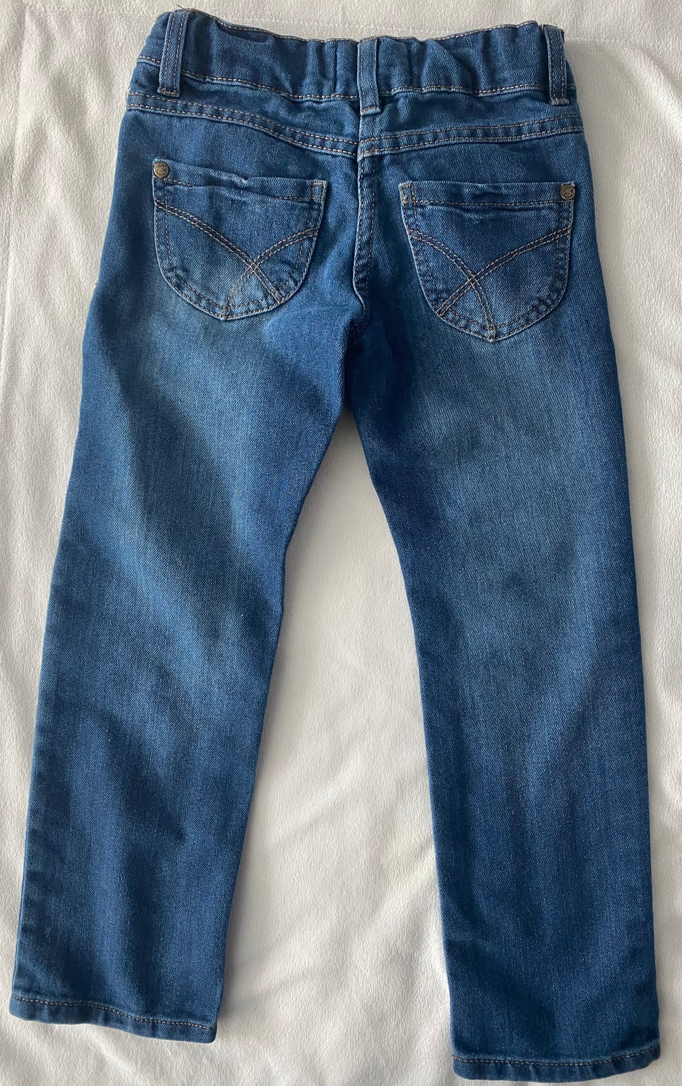 Fashion Style Mädchen Jeans dunkelblau slim fit Gr. 116 - gut