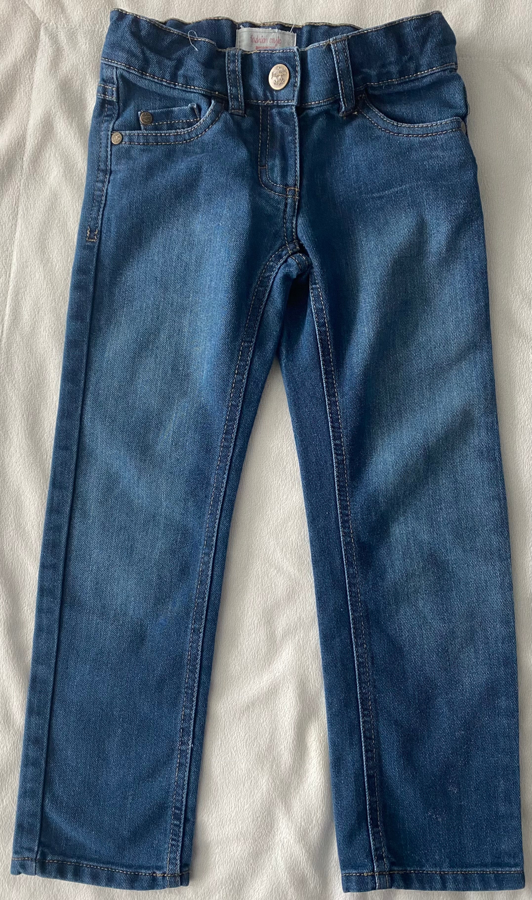 Fashion Style Mädchen Jeans dunkelblau slim fit Gr. 116 - gut