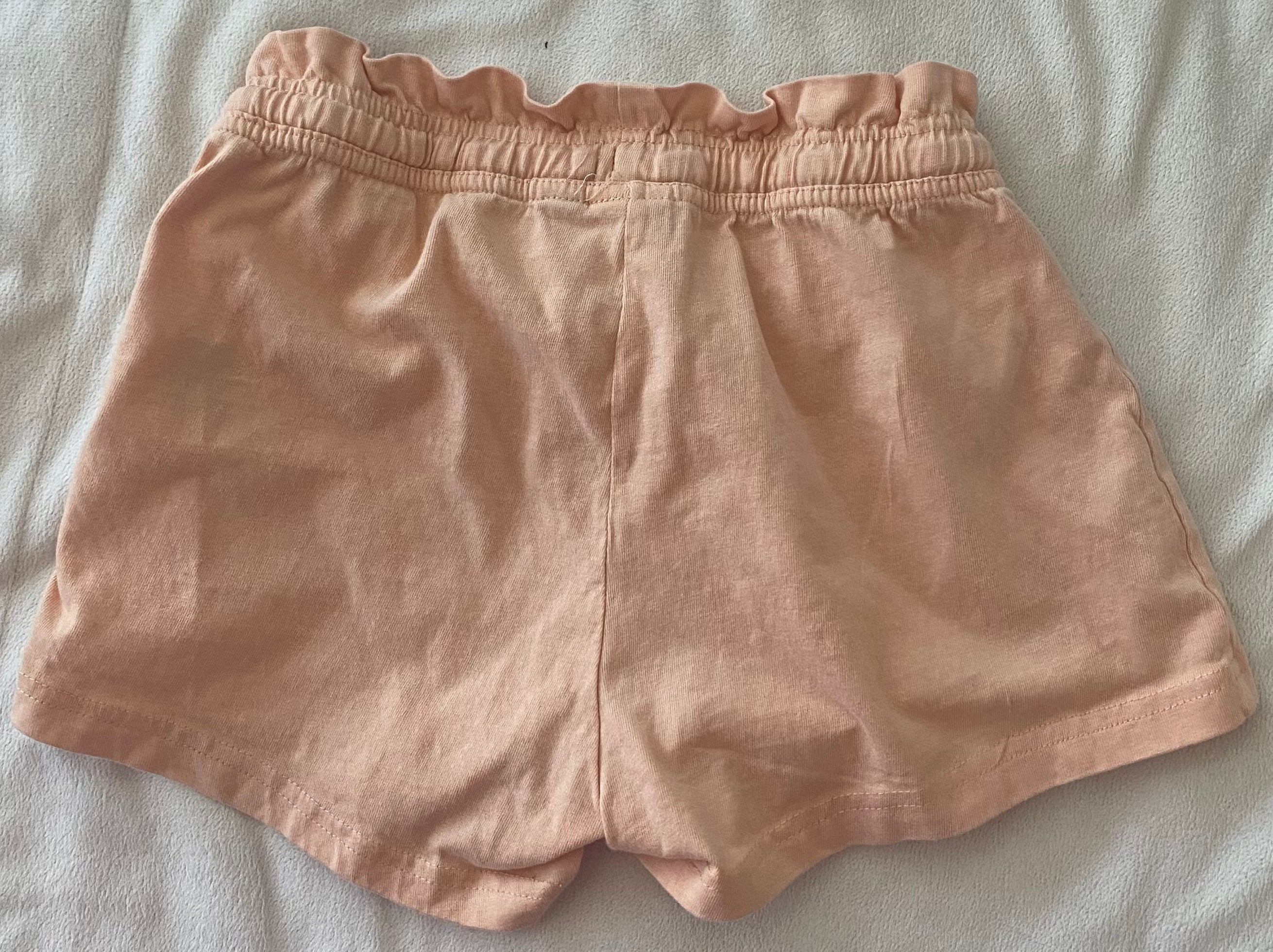 Apricot Lupilu Kinder Shorts Größe 86/92 mit Rüschenbund und weichem Baumwollstoff, zweite Ansicht