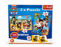 Paw Patrol Kinderpuzzle in Originalverpackung auf Holztisch dekorativ präsentiert