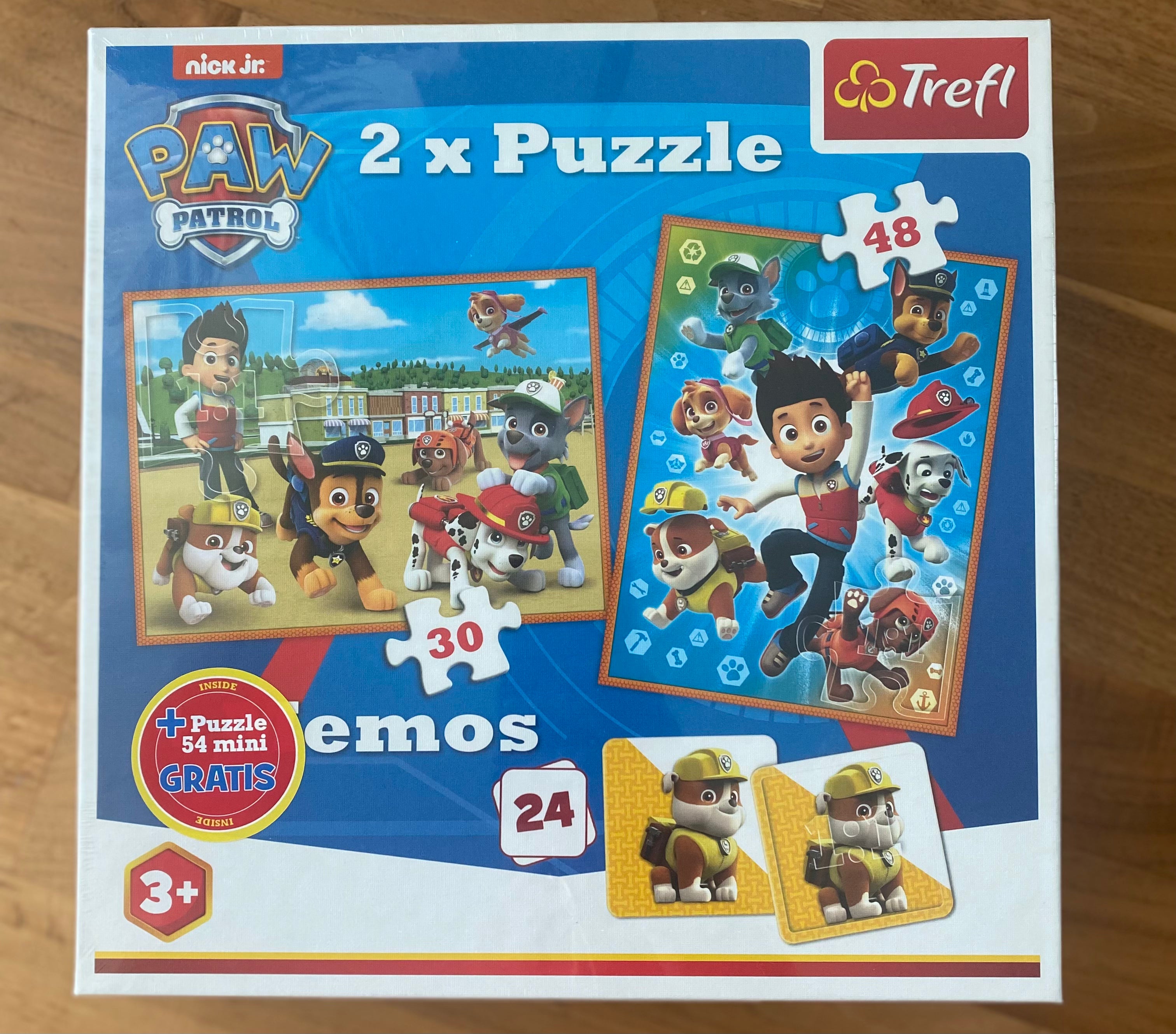 Paw Patrol 2x Puzzle von Trefl mit 30 und 48 Teilen für Kinder ab 3 Jahren