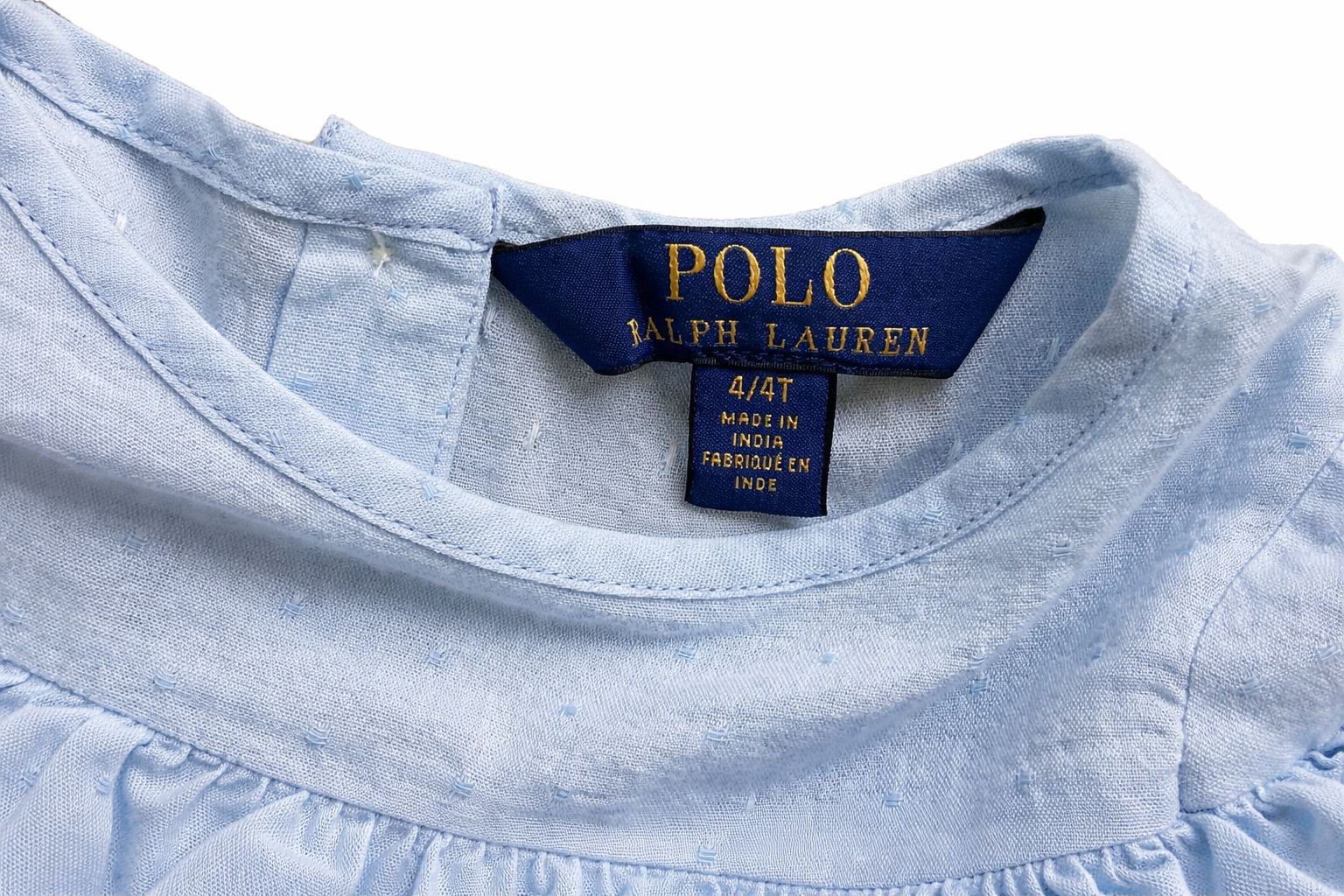 Polo Ralph Lauren - Bluse mit Rüschen - Mädchen - hellblau Gr. 104 - neuwertig