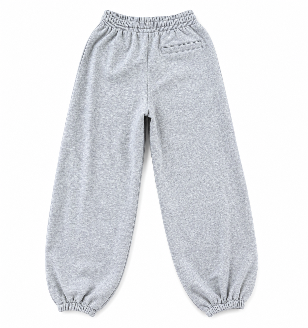Graue REVIEW Jogginghose in Größe XS mit Logo-Print auf der Vorderseite – Second Hand Rückansicht