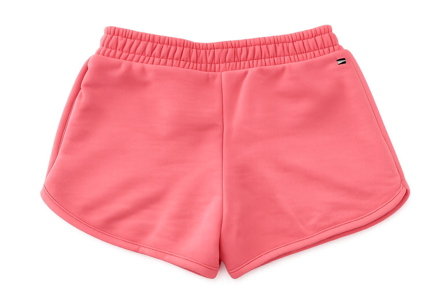 Tommy Hilfiger Sweatshorts für Mädchen in Koralle, Größe 116, mit elastischem Bund und Logo am Bein. Rückseite.