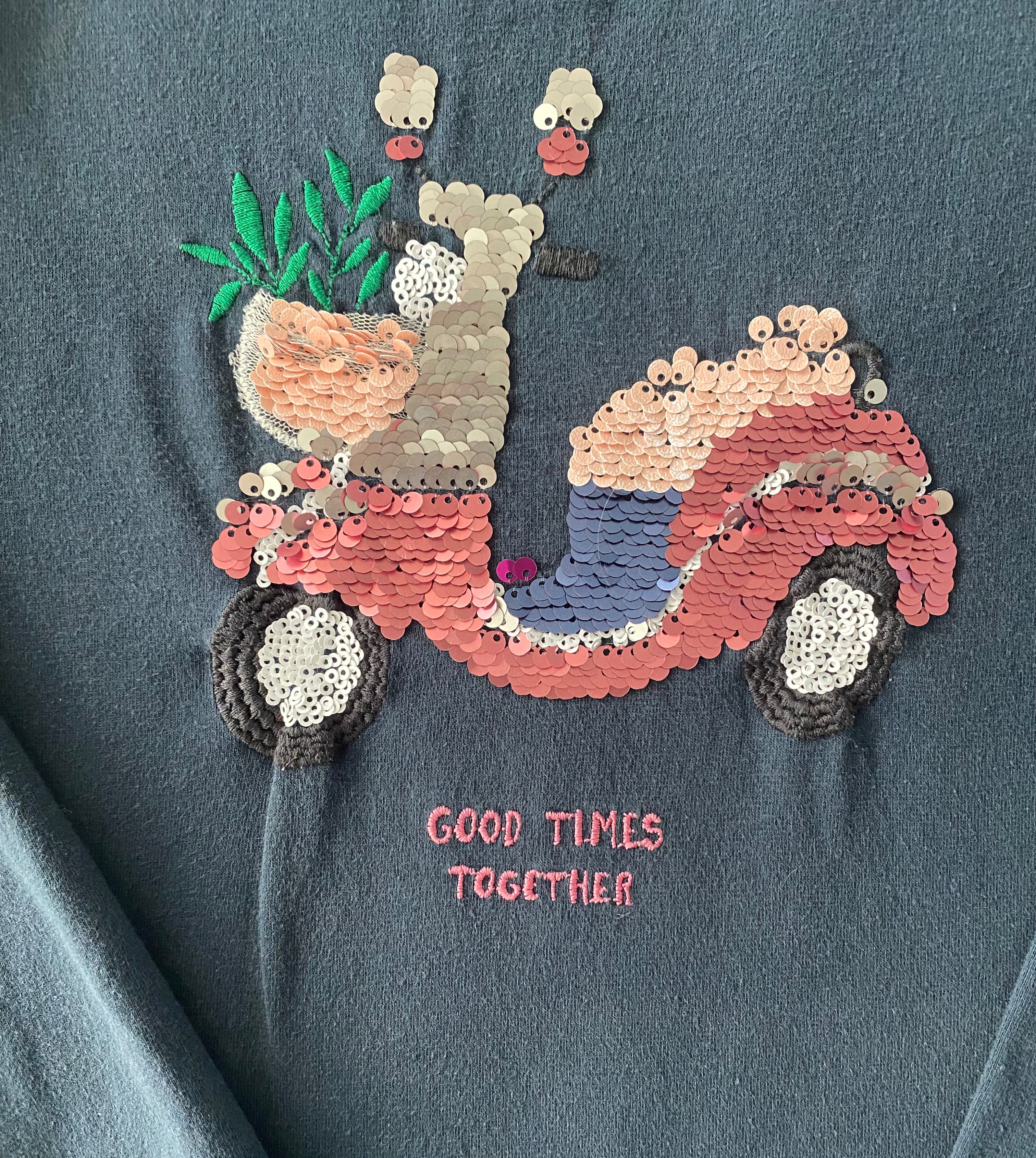 ZARA Mädchen Shirt Größe 128 Detail Pailletten Roller blau Kinder Oberteil