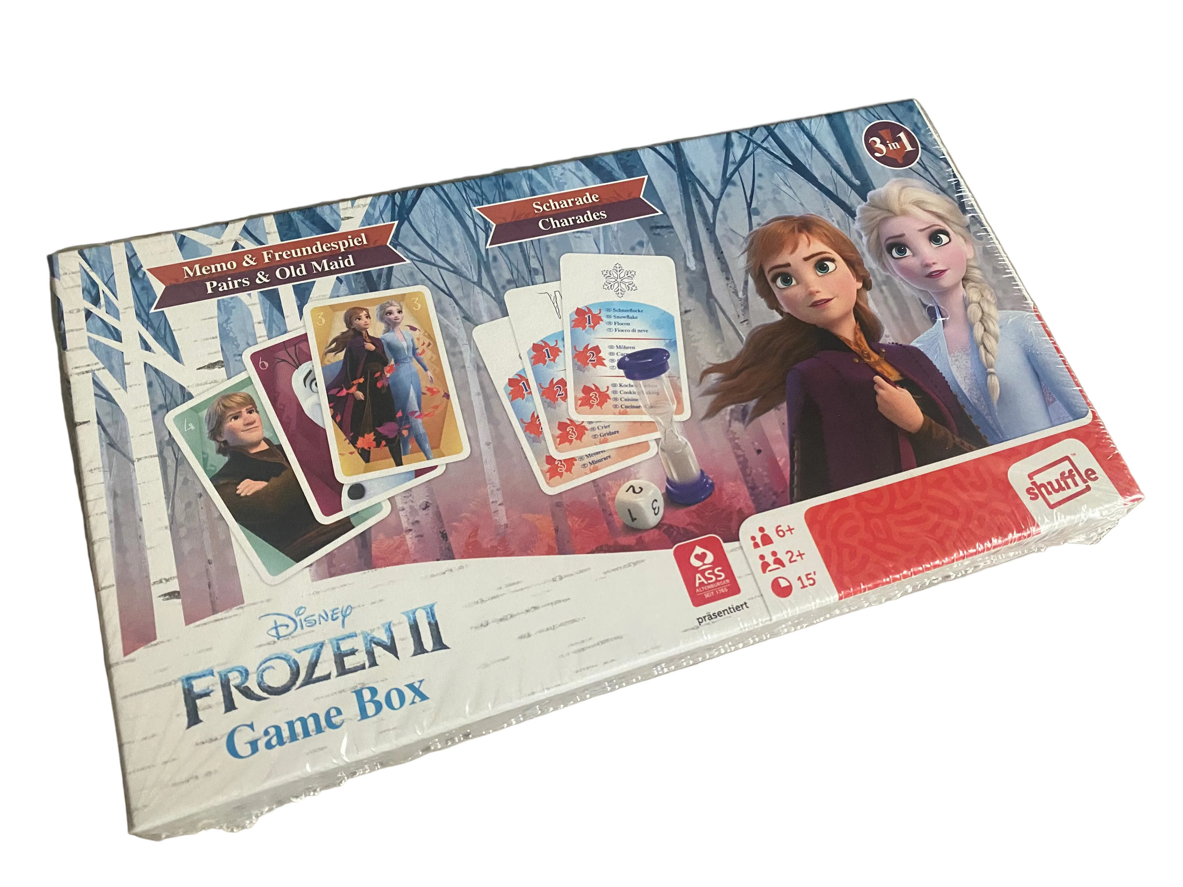 Disney FROZEN II Game Box 3 in 1 – verschweißte Spielebox mit Elsa und Anna