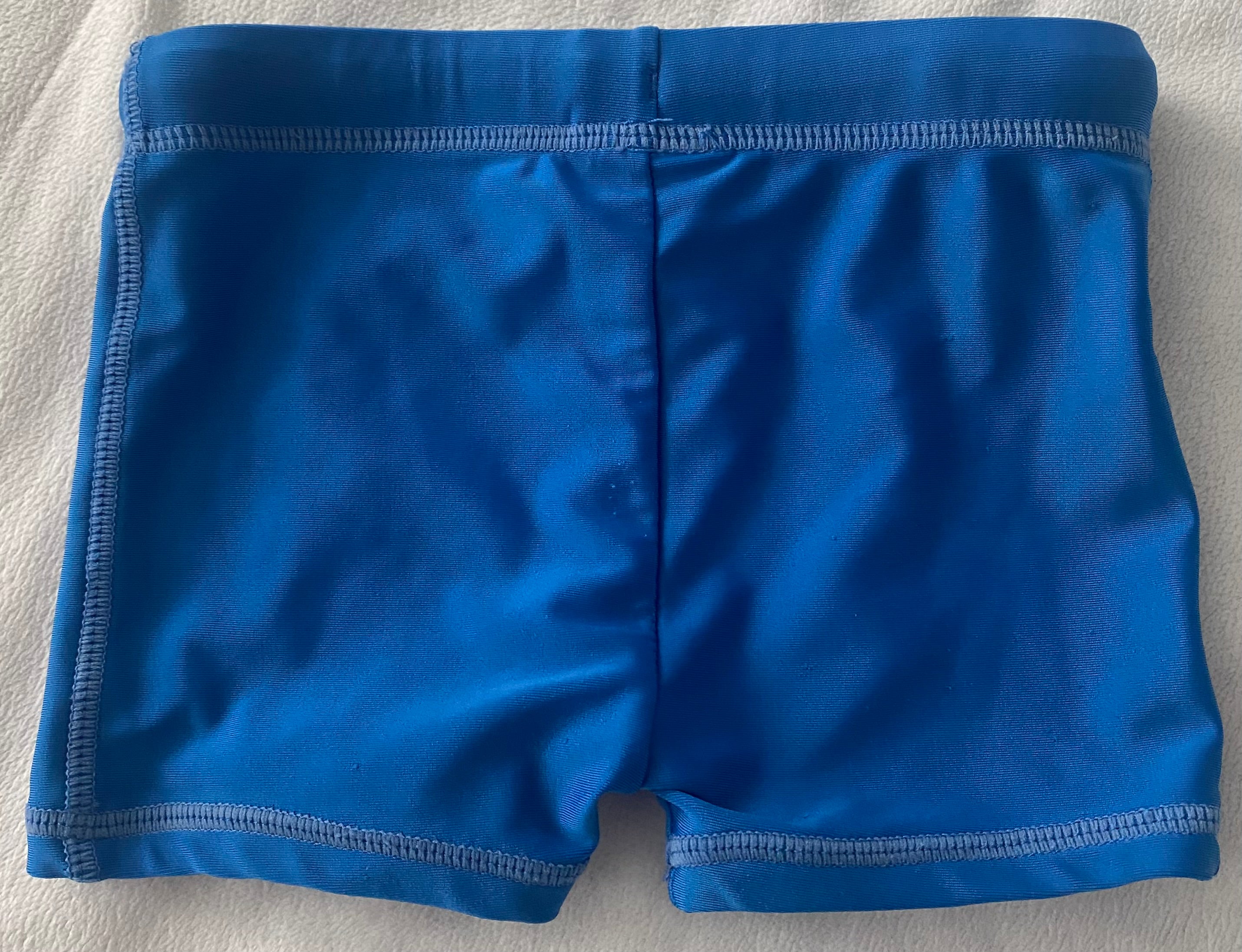 Kinder Badehose Jungen Größe 80 blau Orsolino Rückseite schlicht bequem Sommer